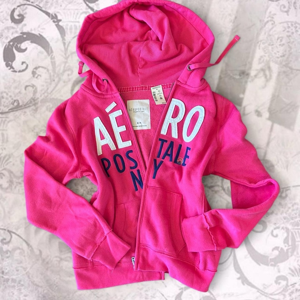 Aeropostale Pink Zip-Up Hoodie